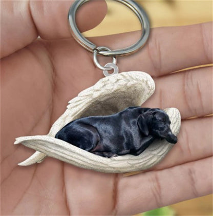 Sleeping Angel Pet Keychain