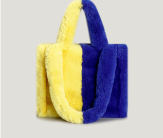 Plush Bag Contrast Color Candy Tote Bag