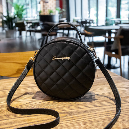 One-shoulder Small Round Bag