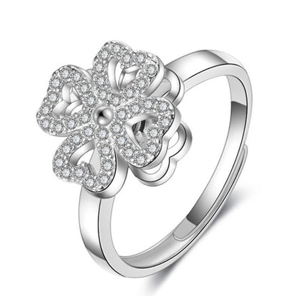 Four-leaf Clover Rotating Ring Women