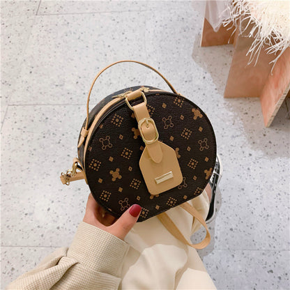 Retro Fashion Portable Round Cake Bag