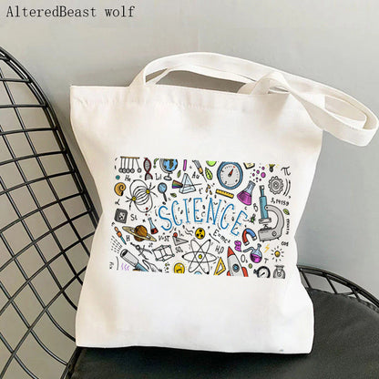 Canvas Tote Bag Pattern Environment-friendly Shopping Large Capacity