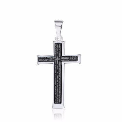 Double Cross Men's Titanium Necklace