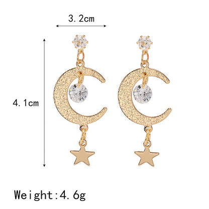 Simple Temperament Five-Pointed Star Earrings