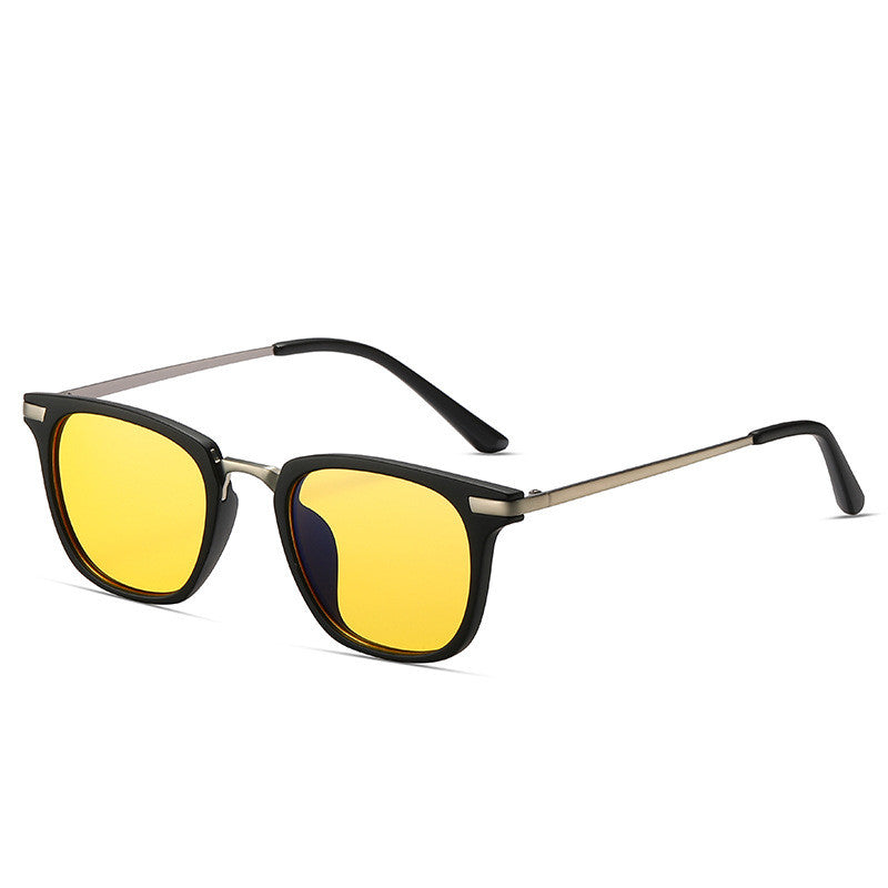 Square Frame Anti-blue Light Yellow Lens Glasses