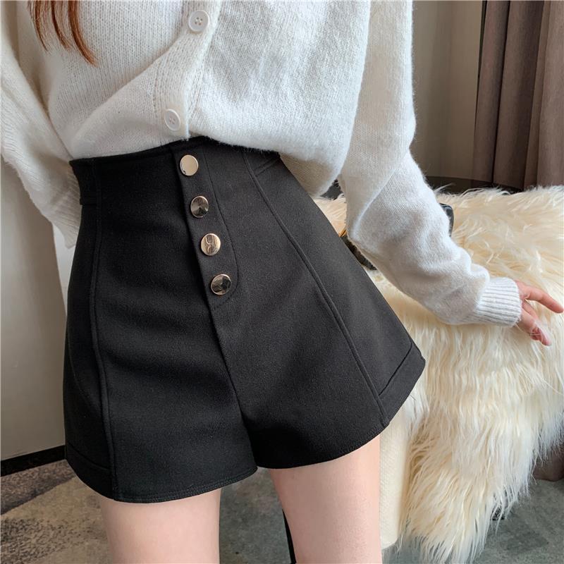 Summer New High Waist Single Breasted Casual Shorts