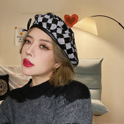 Retro Temperament Versatile Velvet Warm Painter Hat