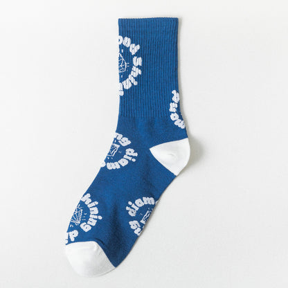 Cute Cartoon Student Blue Series Socks