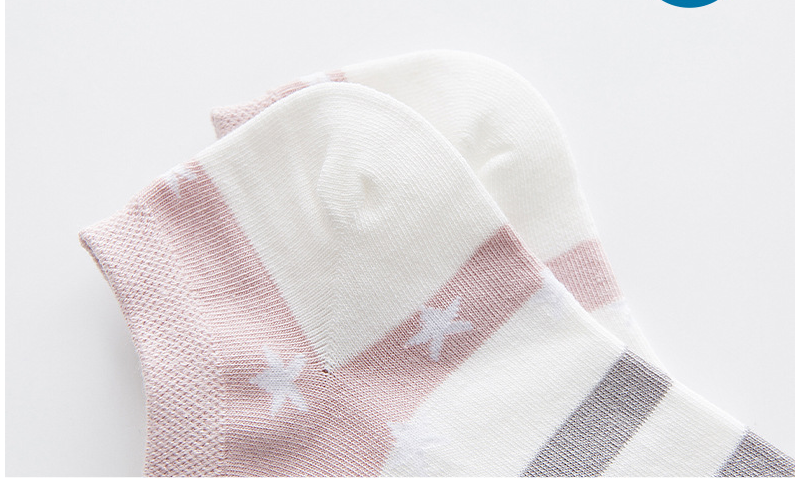 Star Stripe Breathable Low-cut Invisible Cotton Socks