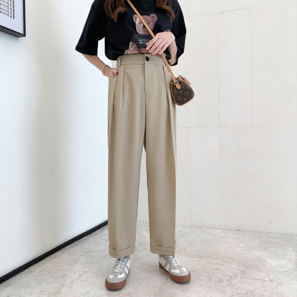 Casual Pants Loose, Thin, High-waisted Temperament Pant