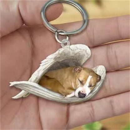 Sleeping Angel Pet Keychain