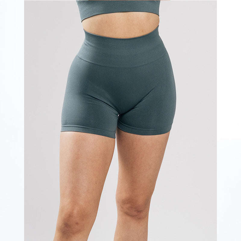 Sports Slim Hip Lift Elastic Tight High Waist Fitness Shorts