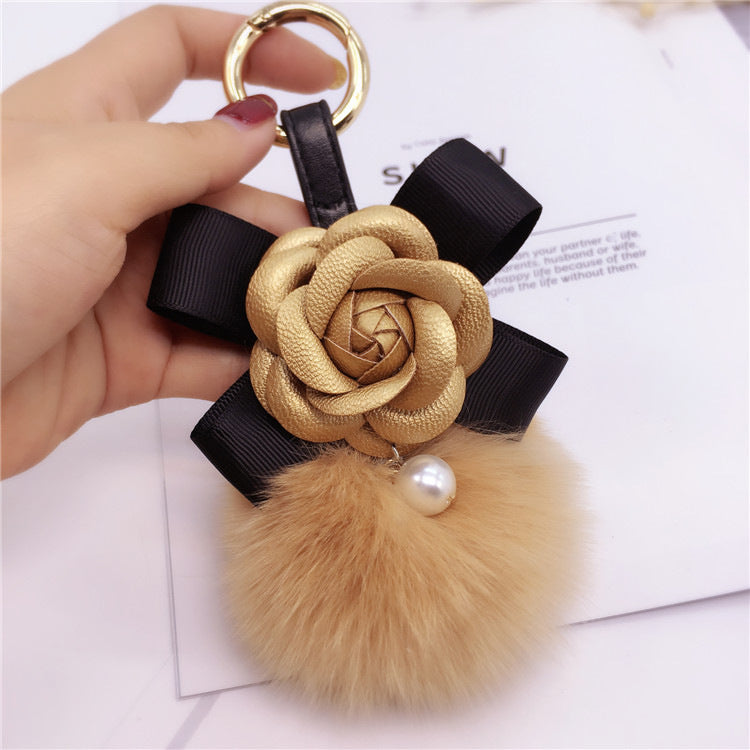 Bow Camellia Keychain