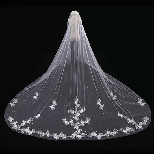 Bride Wedding Long Veil Photo Props Veil Tail