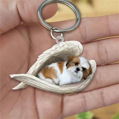 Sleeping Angel Pet Keychain