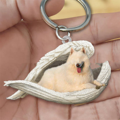 Sleeping Angel Pet Keychain