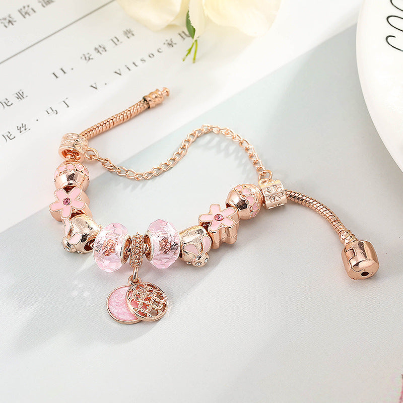 Love Geometric Rose Gold Bracelet