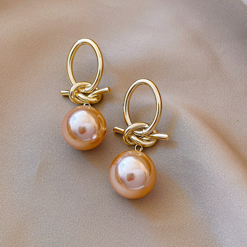 Knot Pearl Earrings