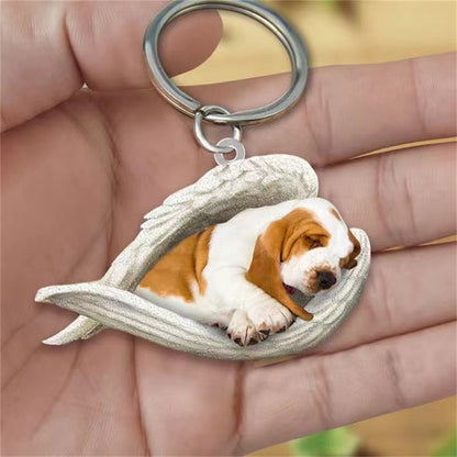 Sleeping Angel Pet Keychain