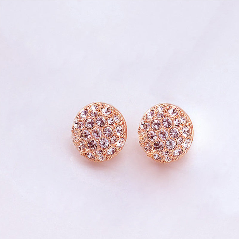 Atmospheric Diamond Round Earrings