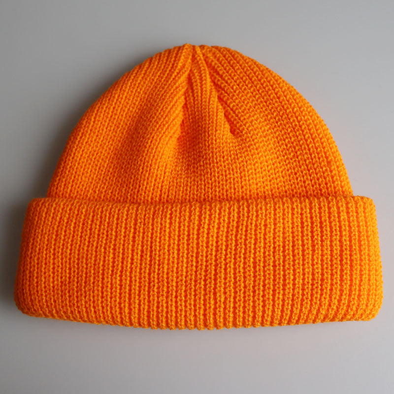 Knitted Woolen Cap Men And Women Melon Leather Cap