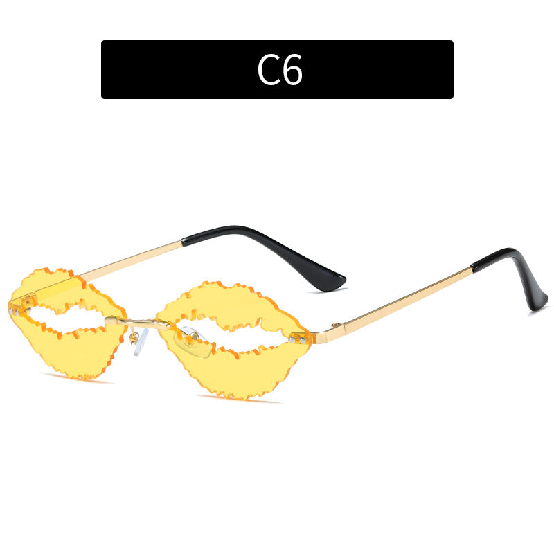 Lips Style Rimless Sunglasses